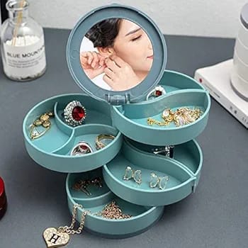 4 layer jwellery box with in built mirror design