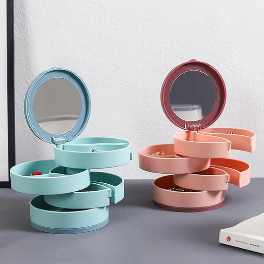 4 layer jwellery box with in built mirror design