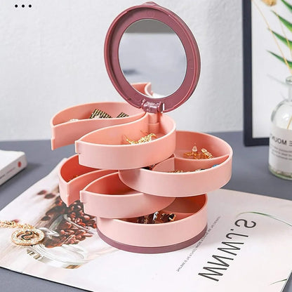4 layer jwellery box with in built mirror design