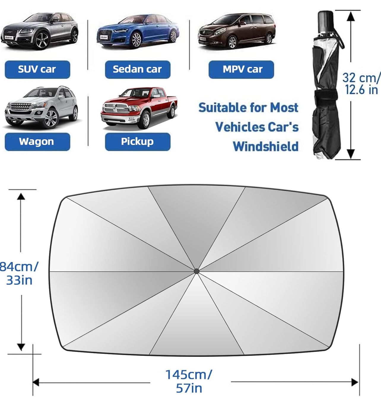 Beat the heat with our car sun shade umbrella