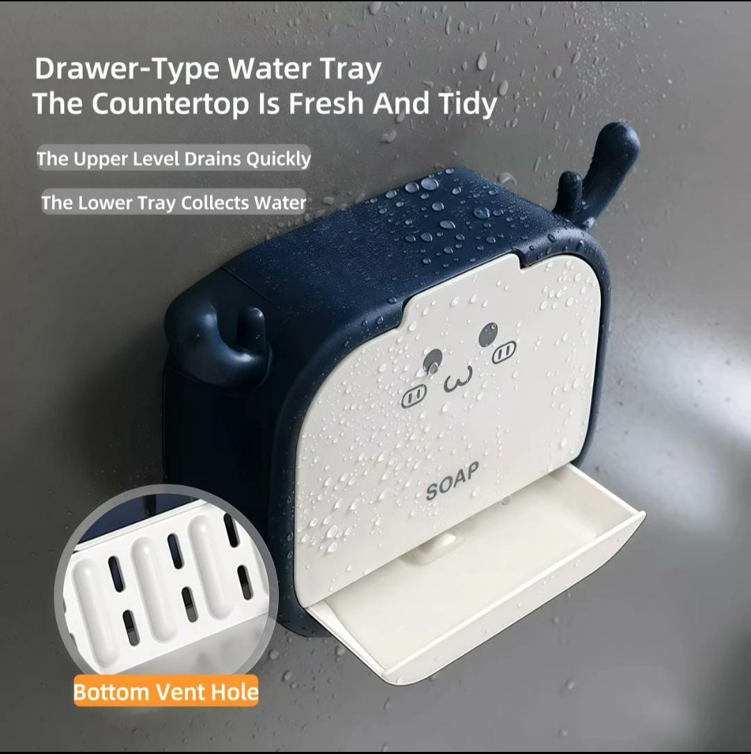 Cute cat shape soap holder