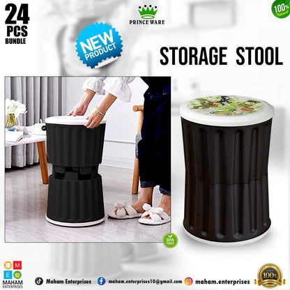 Kids foldable storage stool