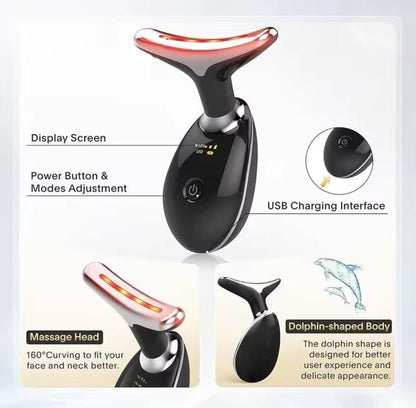 Digital face and neck slimming massager