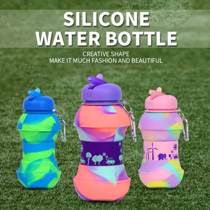 Silicone foldable water bottle 550ml