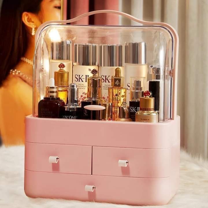 Double Sided Makeup Cosmetic Organizer With Drawers