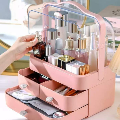 Double Sided Makeup Cosmetic Organizer With Drawers
