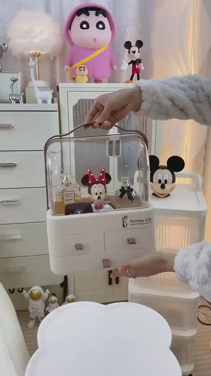 Double Sided Makeup Cosmetic Organizer With Drawers