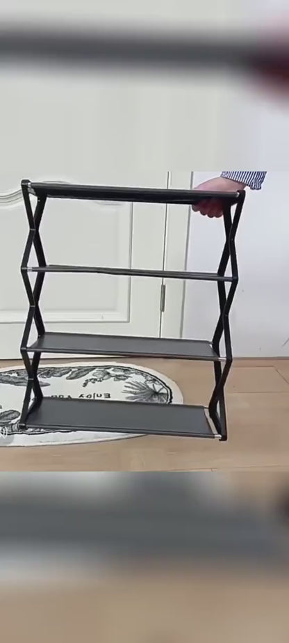 Zig zag 4 layer shoe rack