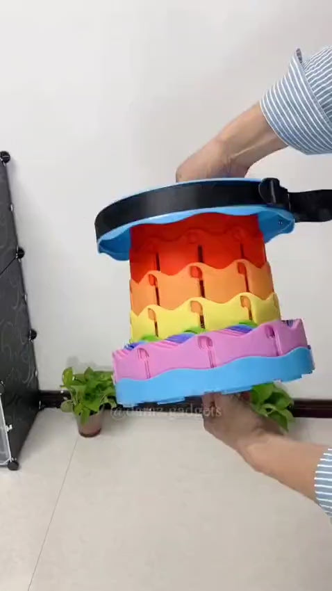 Telescopic folding stool