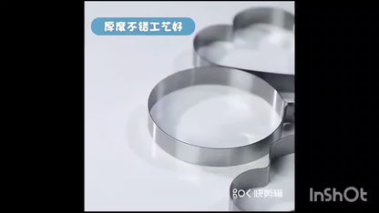 4 Pack Stainless Steel Egg mold different shapes