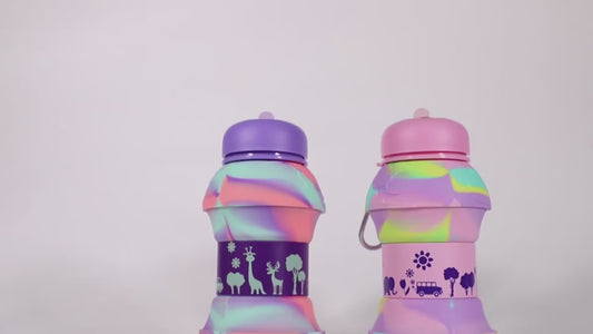 Silicone foldable water bottle 550ml